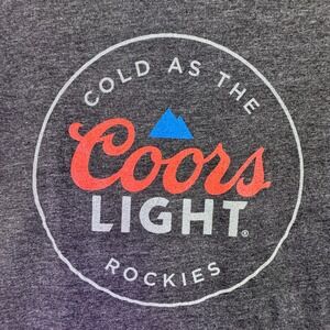 Coors Light Shirt Men's Large Cold As The Rockies Heather Party Americana